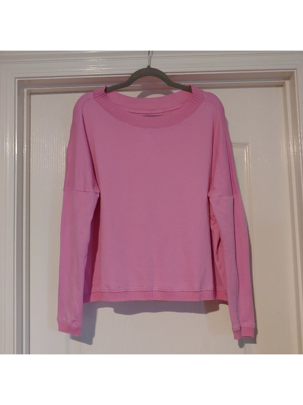 PLANET by Lauren G Pink Log Sleeve Top Luxury Cotton Oversized Soft Cozy